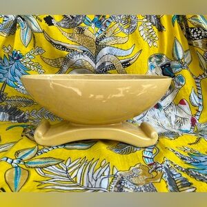 Vintage Yellow Ceramic MidCentury Footed Planter